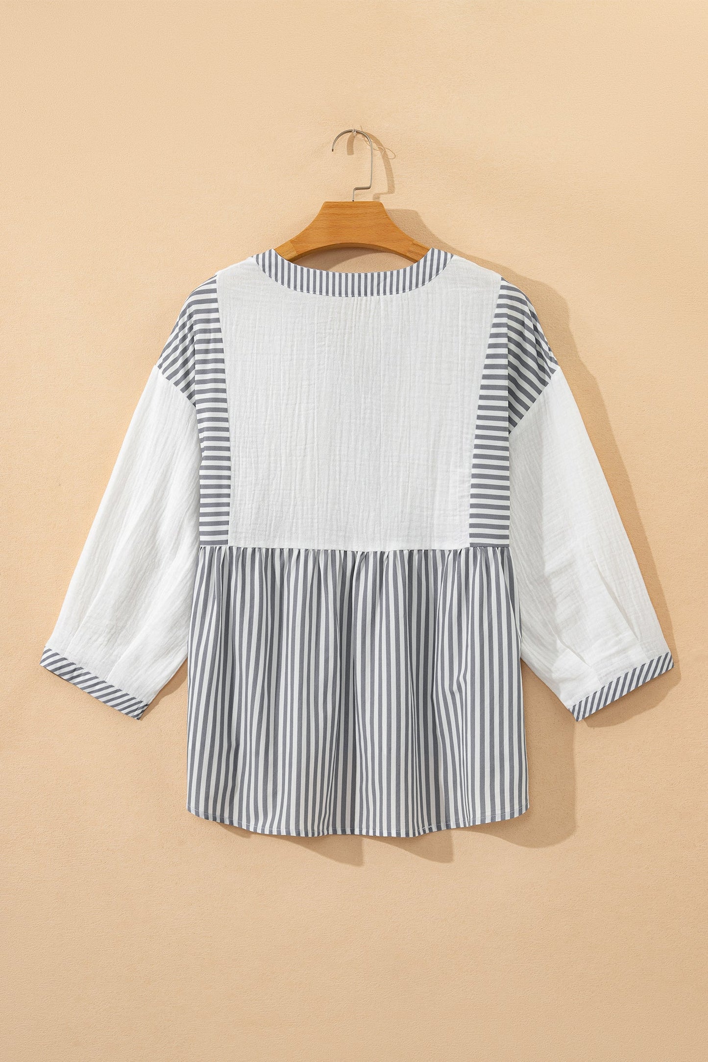 Zahra Bracelet Sleeve Babydoll Blouse