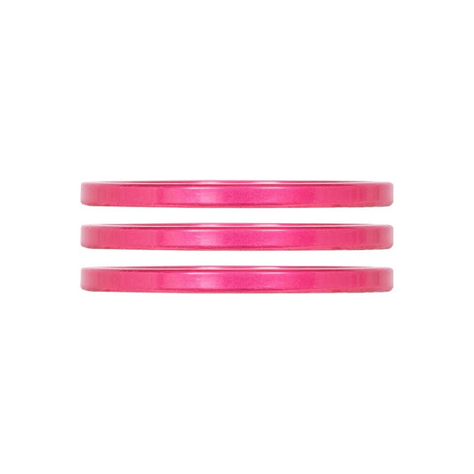 Industry Nine iRiX Headset Spacer 1-1/8'' Height: 2.5mm Aluminum Pink 3pcs