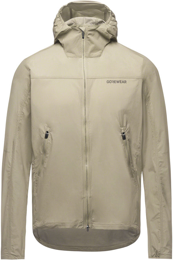 Gorewear Fernflow Hooded Windbreaker - Beige Men's Large