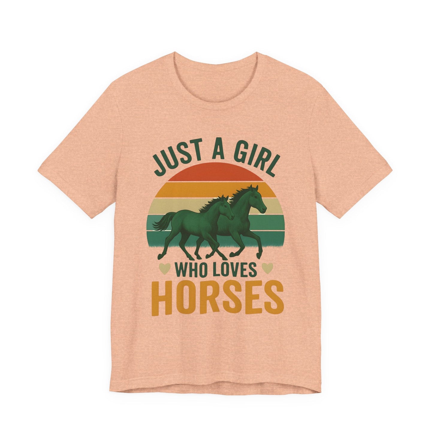 Just a Girl Who Loves Horses Tee | Horse Lover Shirt, Equestrian Gift, Casual Summer Tee, Birthday Present, Gift for Horse Girls
