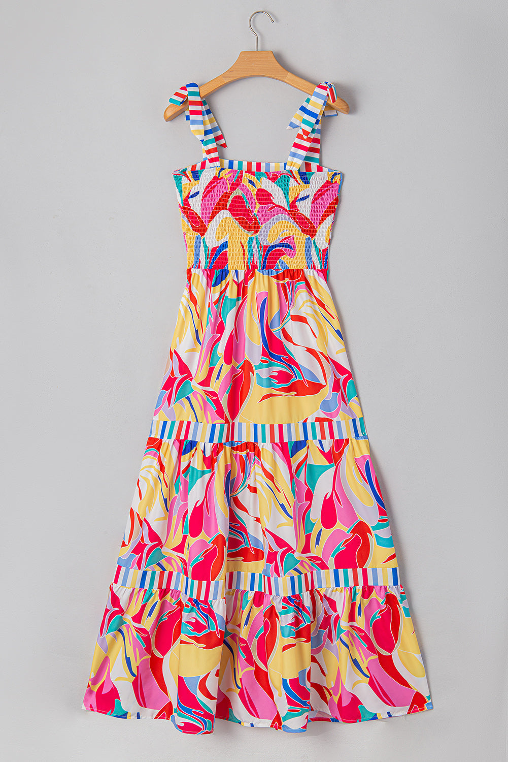 Milan Striped Trim Maxi Sundress