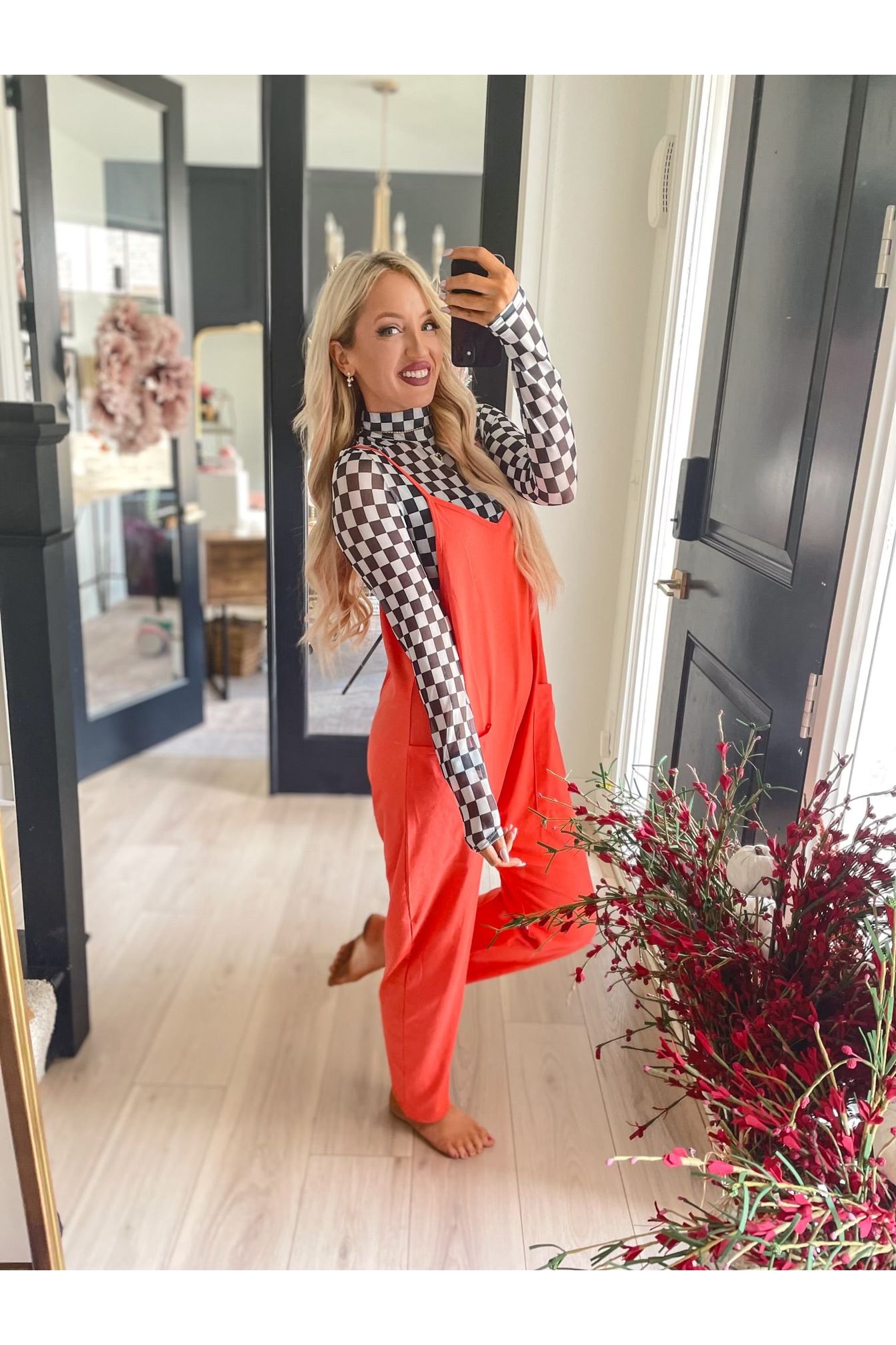 Feisty Orange jumpsuit overalls