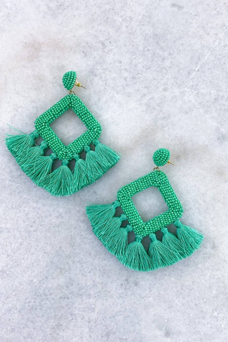 Hot Pink Ellie Fringe Drop Earrings