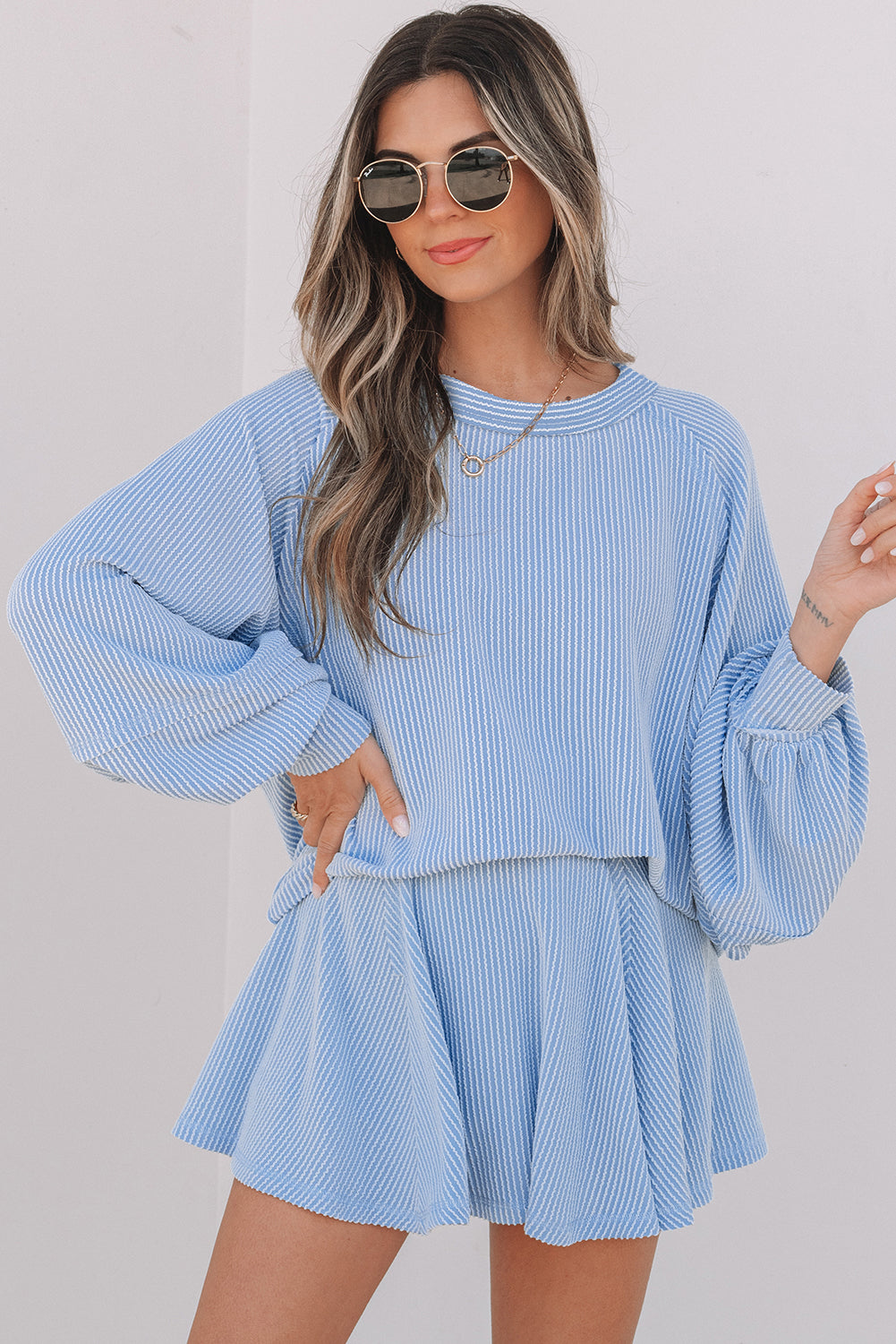 Scarlett Corded Lantern Sleeve Top
