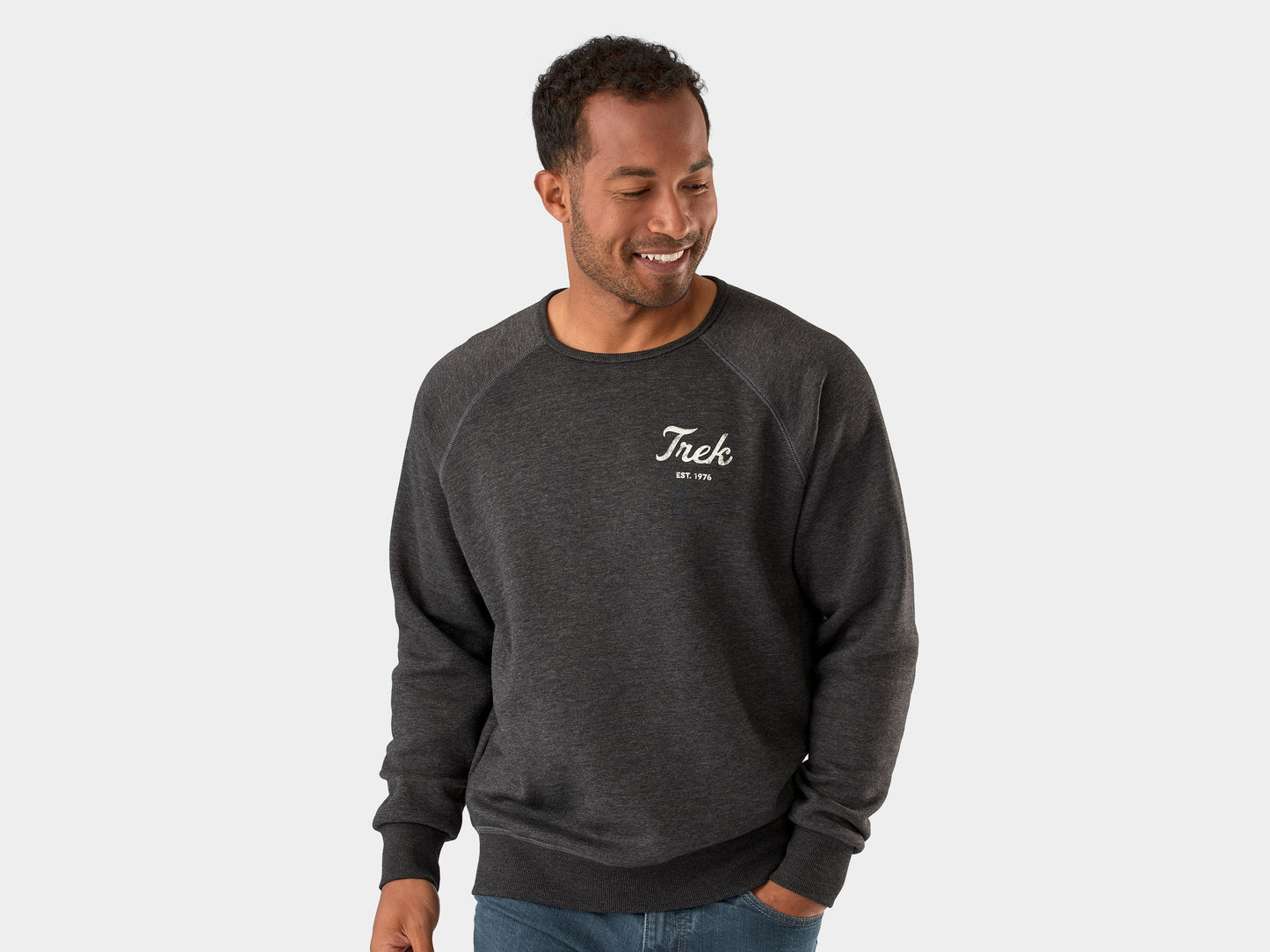 Trek Script Crewneck Large Charcoal Shirt