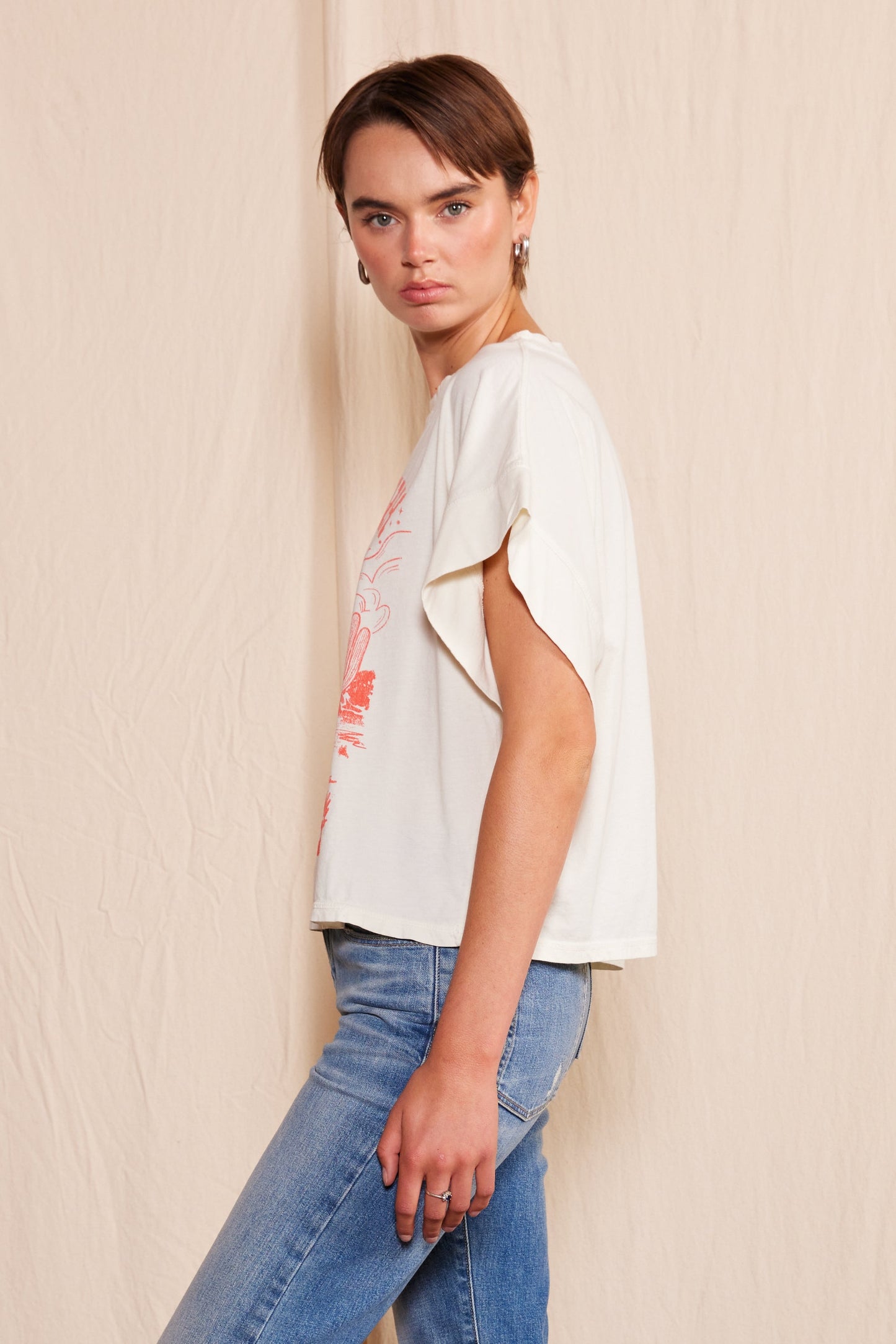 "Honky  Cowgirl" Crew Neck T-shirt