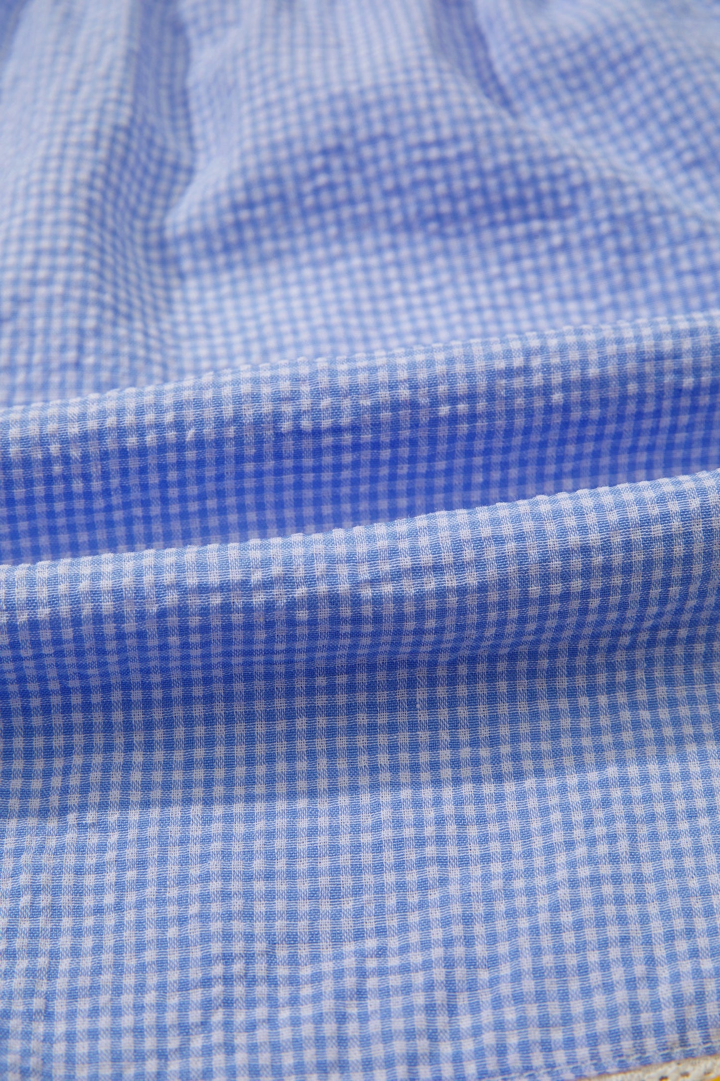 Gingham Plaid Lace Trim Buttoned Boxer Shorts