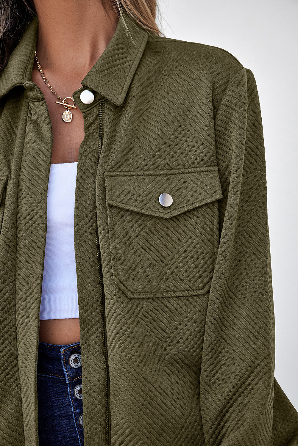 Remi Zip Up Flap Shirt