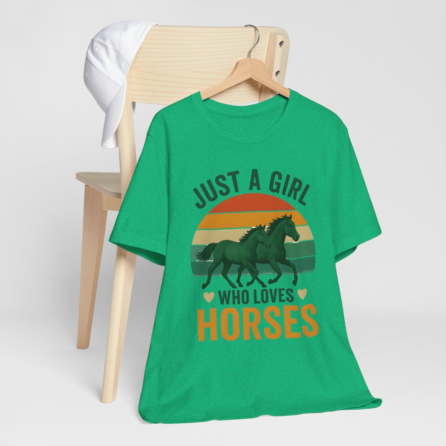 Just a Girl Who Loves Horses Tee | Horse Lover Shirt, Equestrian Gift, Casual Summer Tee, Birthday Present, Gift for Horse Girls