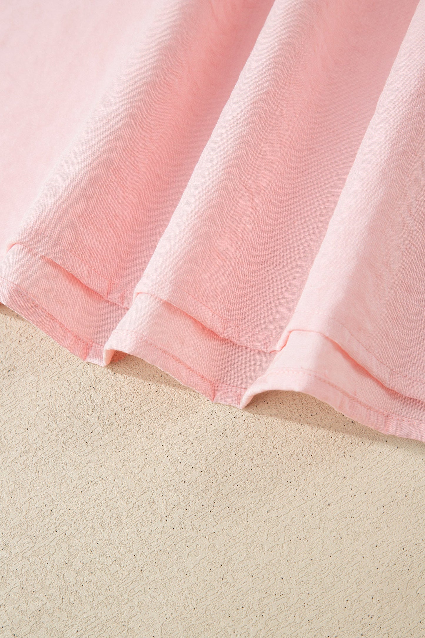 Scallop Trim Colorblock Puff Sleeve Mini Dress