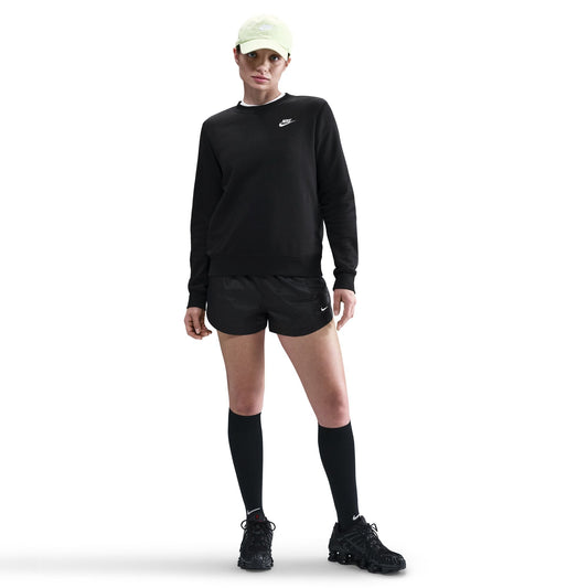 Nike Womens Club Fleece Crewneck - Black/White