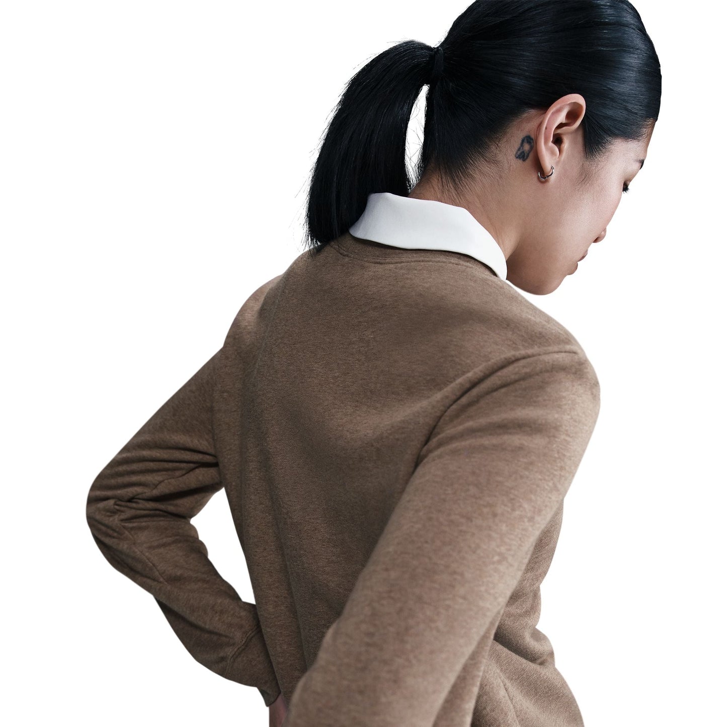 Nike Women's Sportswear Club Fleece Crewneck - Mink Brown