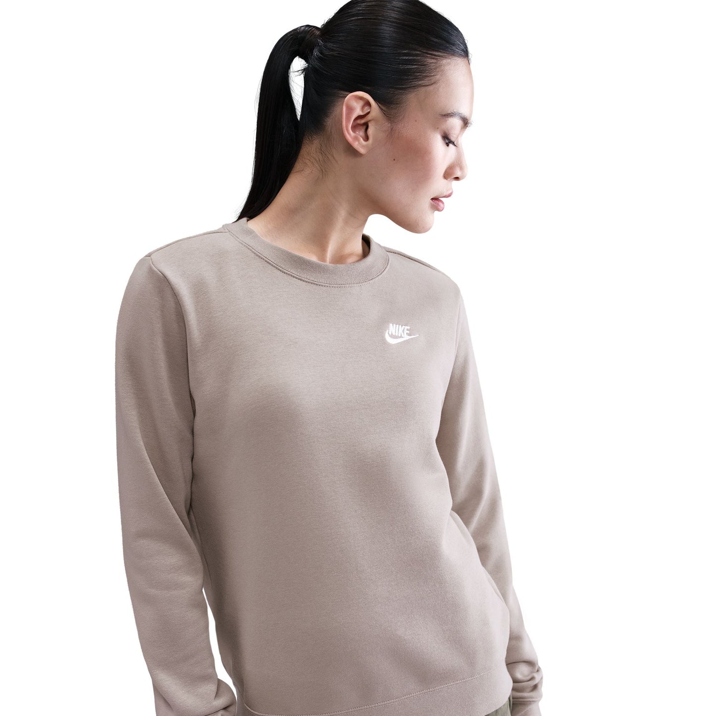 Nike Women's Sportswear Club Fleece Crewneck - Malt