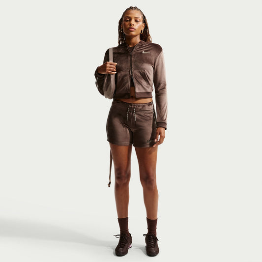 Nike Womens Full Zip Long Sleeve - Baraque Brown