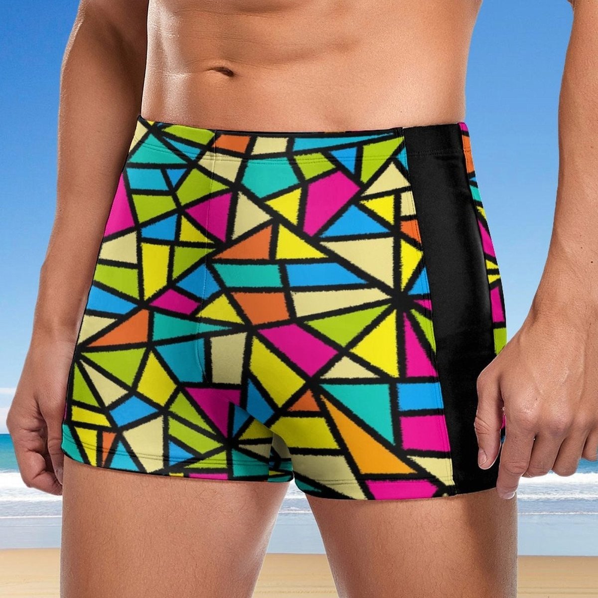 Men's Swimming Trunks 🎨  Abstract Art Print