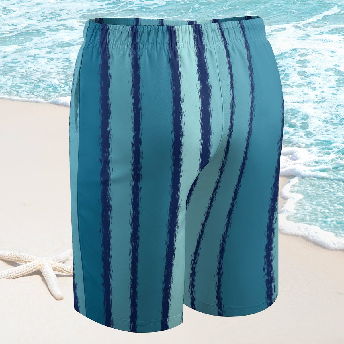 Kids Ocean Stripe Board Shorts