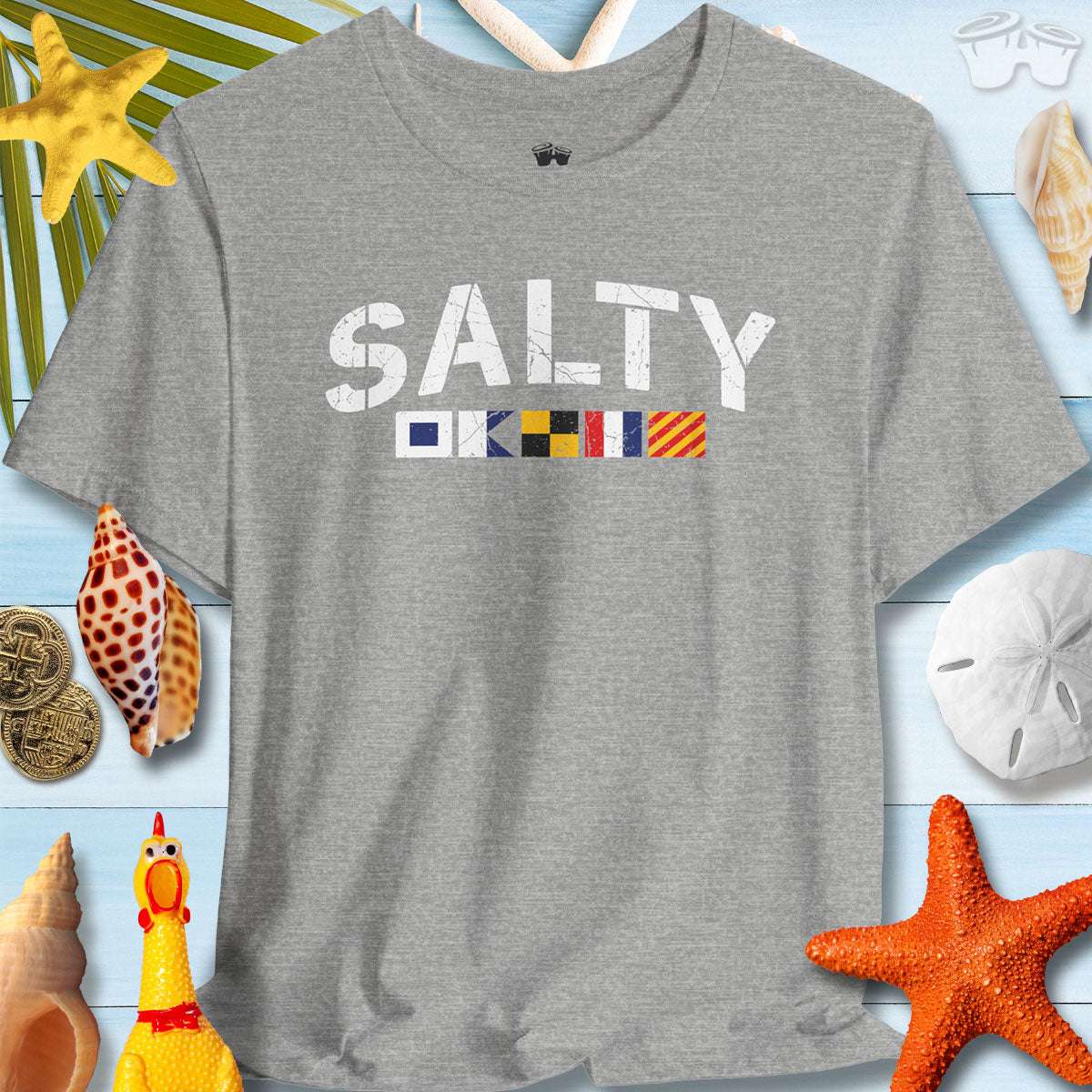 SALTY Nautical Signal Flags ⚓️ T-Shirt With A Coastal Vibe