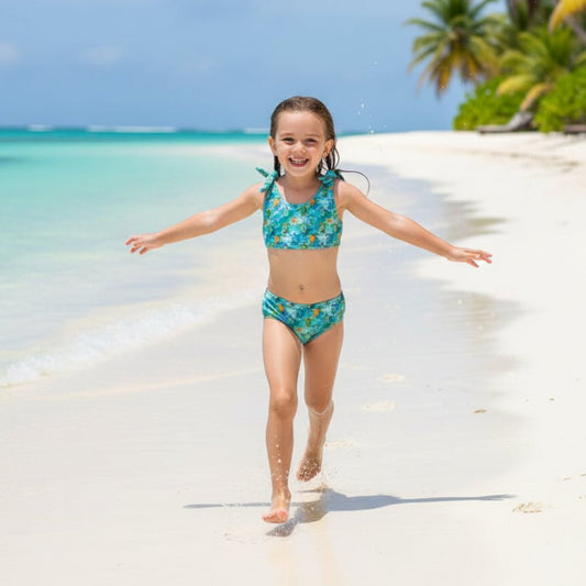 Kids Sea Turtle Pattern Bikini