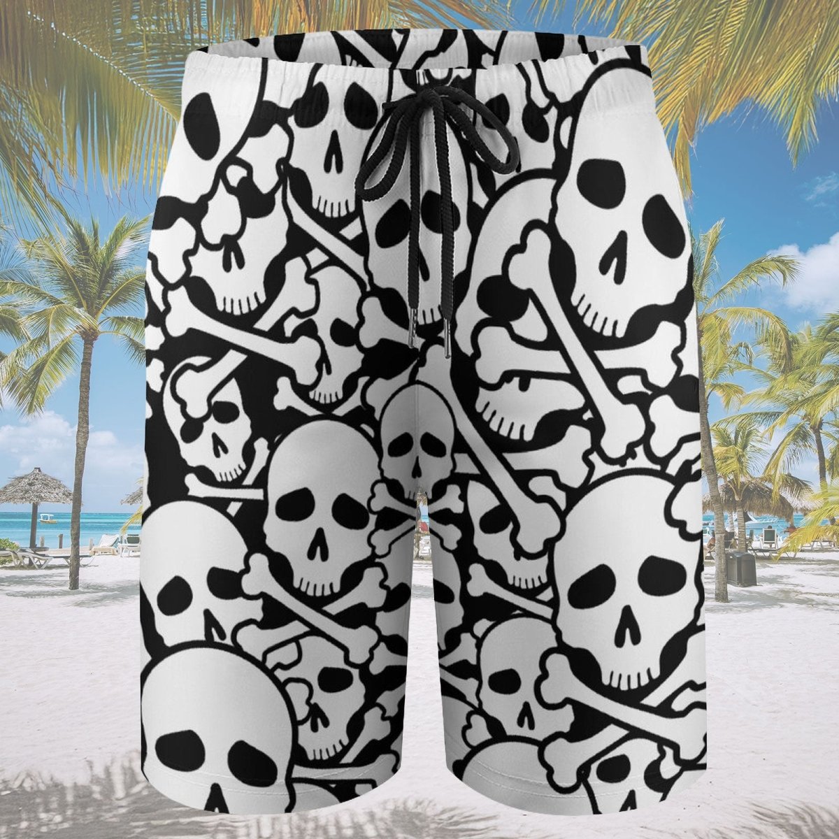 Pirate Kids Skull & Bones Beach Shorts