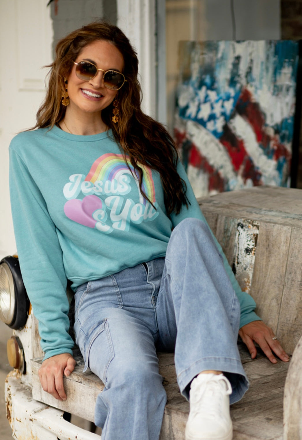 Jesus Loves You Crew Sweatshirt