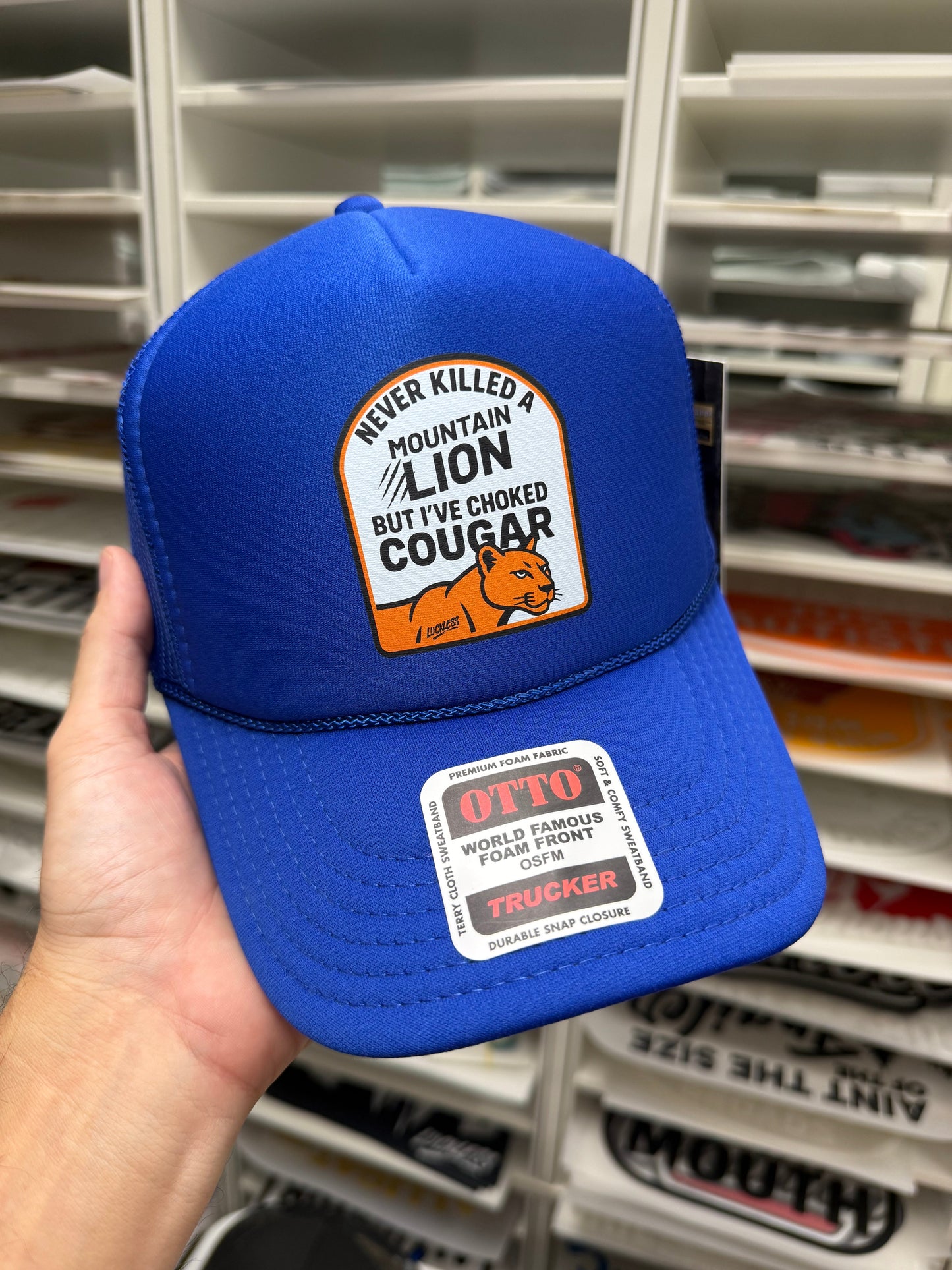Choked a Cougar Trucker Hat
