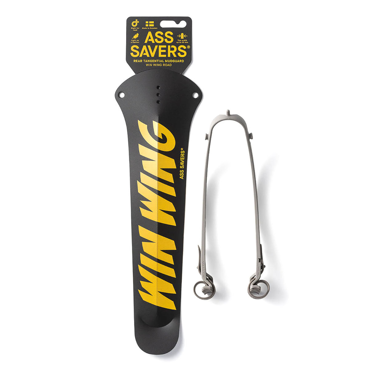 Ass Savers Win Wing Road Rear Mudguard w/ Grey Wishbone