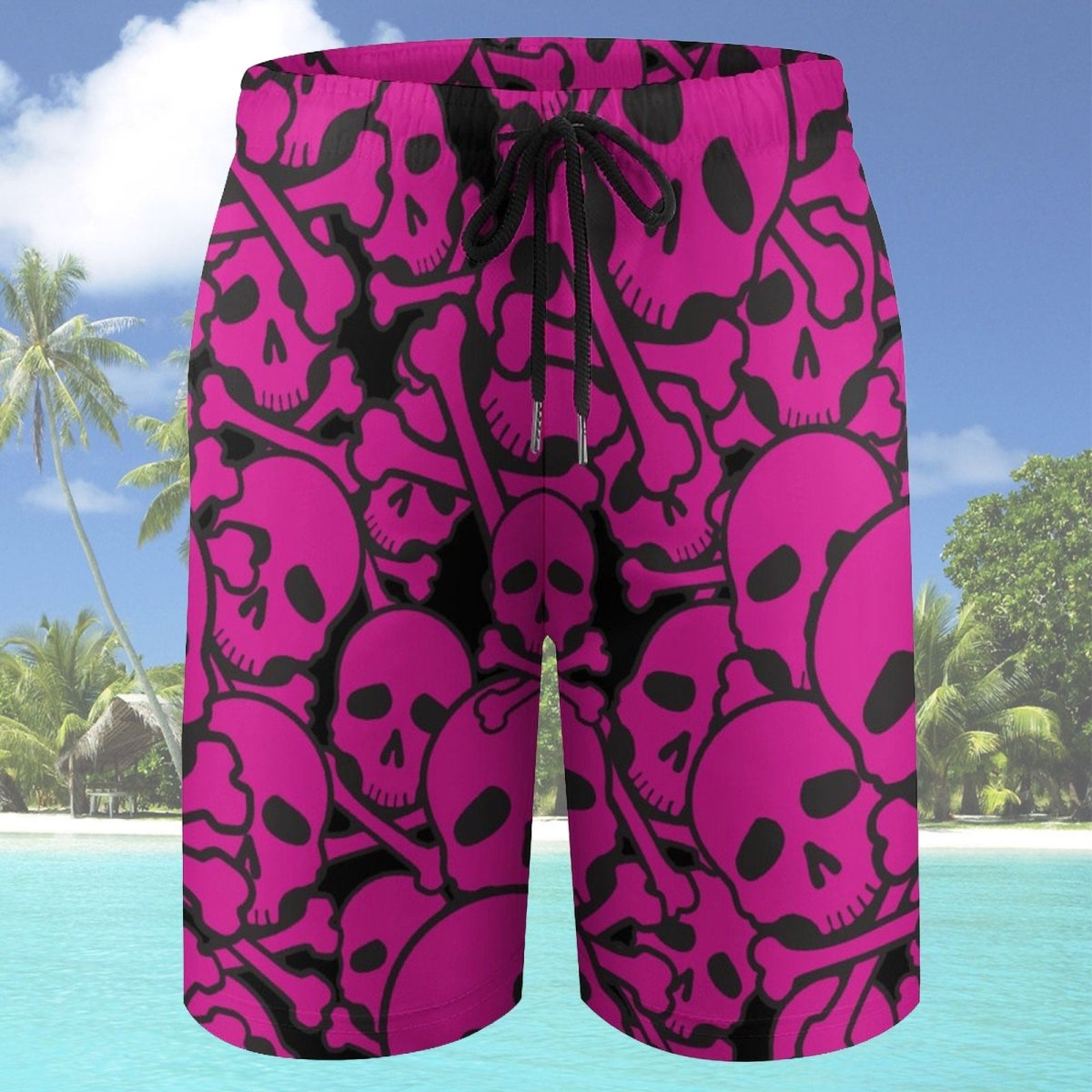 Pirate Kids Skull & Bones Beach Shorts