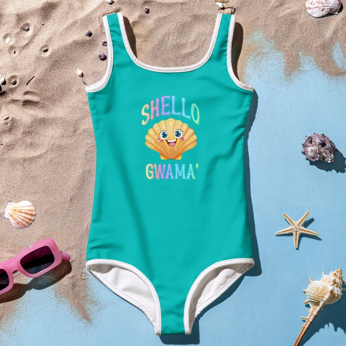 Girl's One Piece Swimsuit | SHello Turquoise