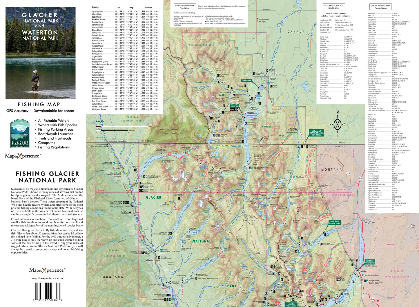 Glacier National Park Fishing Map | Access Guide