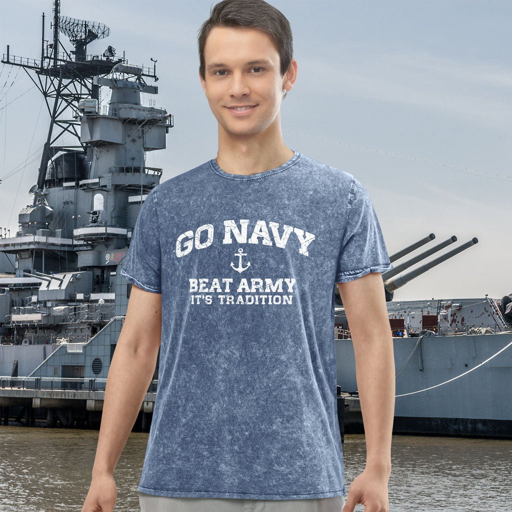 Go Navy Denim T-Shirt | Beat Army | It's Tradition