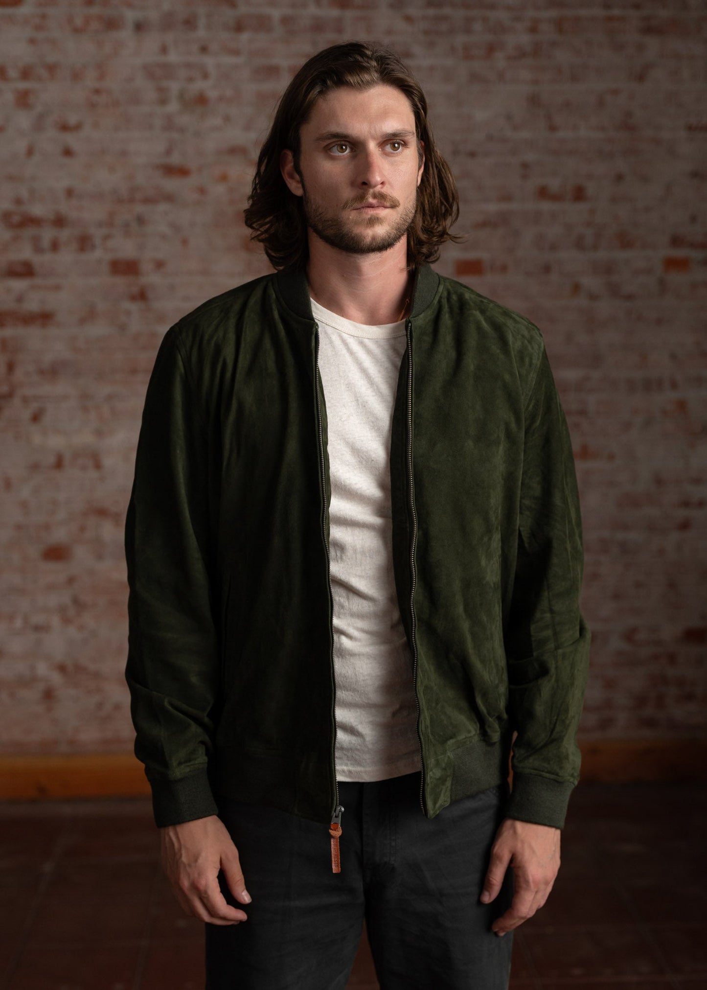 Goat Suede Bomber Jacket