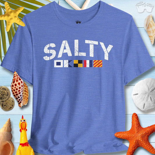 SALTY Nautical Signal Flags ⚓️ T-Shirt With A Coastal Vibe