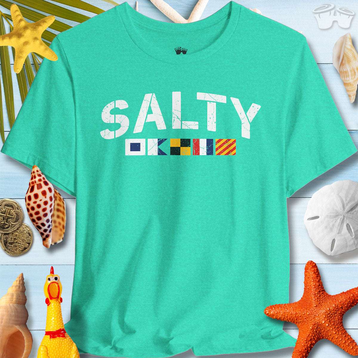 SALTY Nautical Signal Flags ⚓️ T-Shirt With A Coastal Vibe