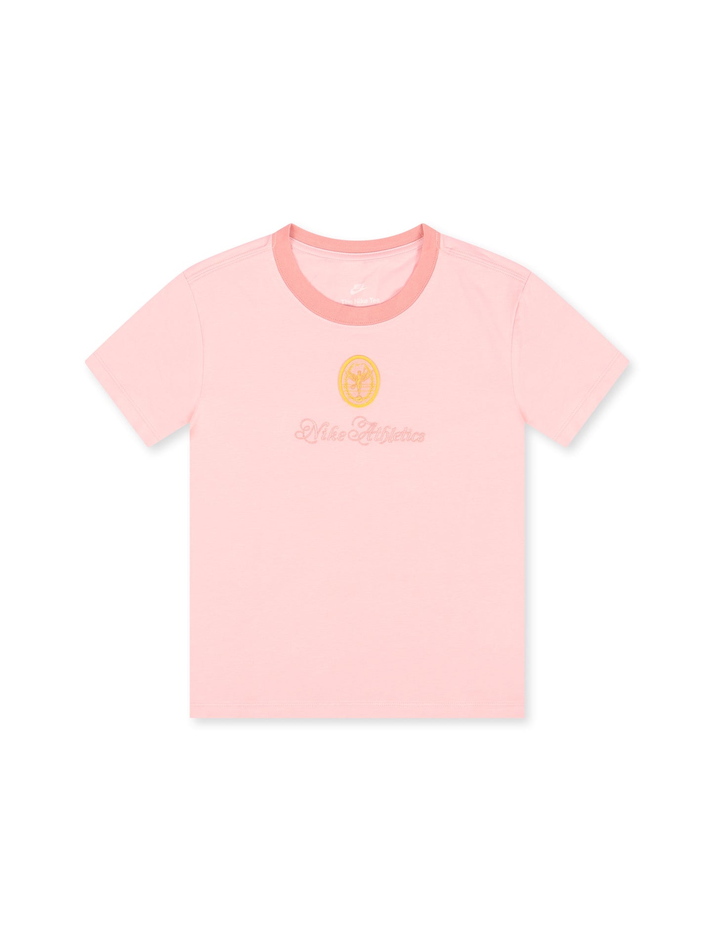 Nike Womens Sportswear Chill Cropped Knit Tee - Pink Glaze