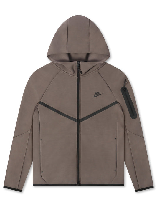 Nike Mens Tech Fleece Full Zip Runner Hoodie - Cave Stone