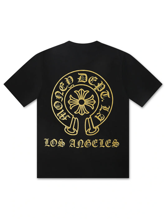 Money Dept. Vintage Old English Tee - Black/Gold