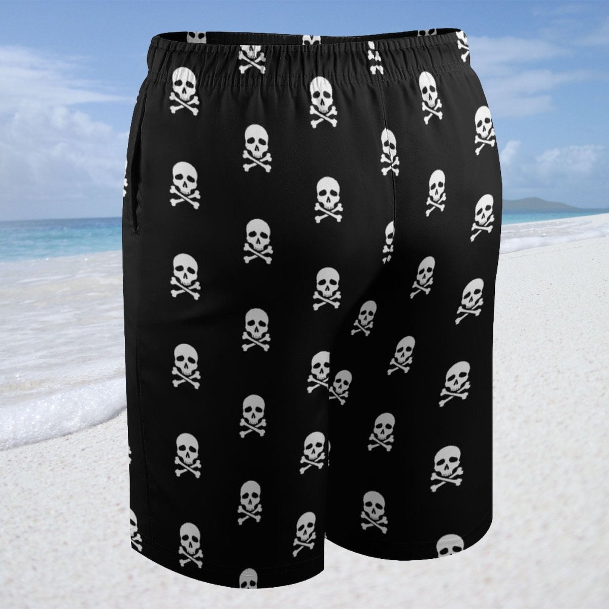 Jolly Roger Pirate Pattern Kids Board Shorts