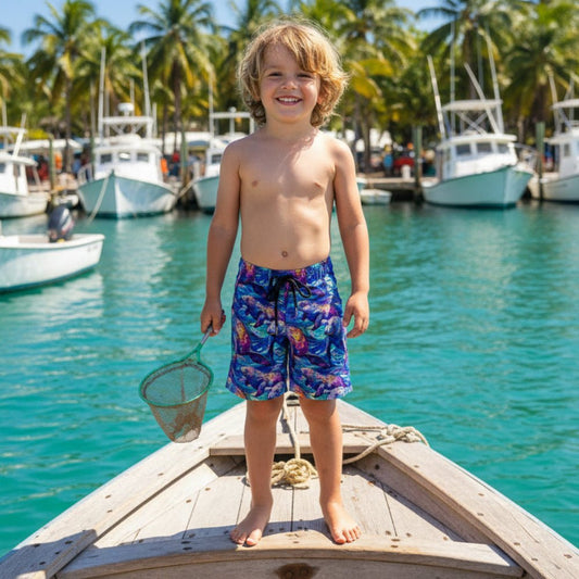 Kids Manatee Beach Shorts | Quick-Dry Fabric