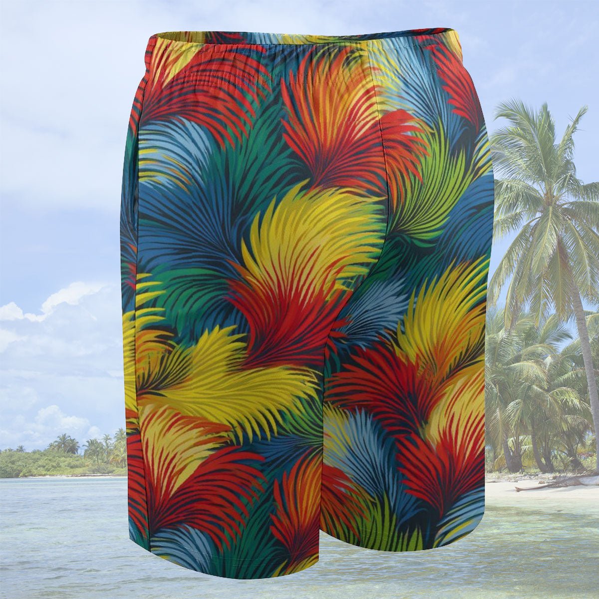 Kids Seagrass Pattern Beach Shorts