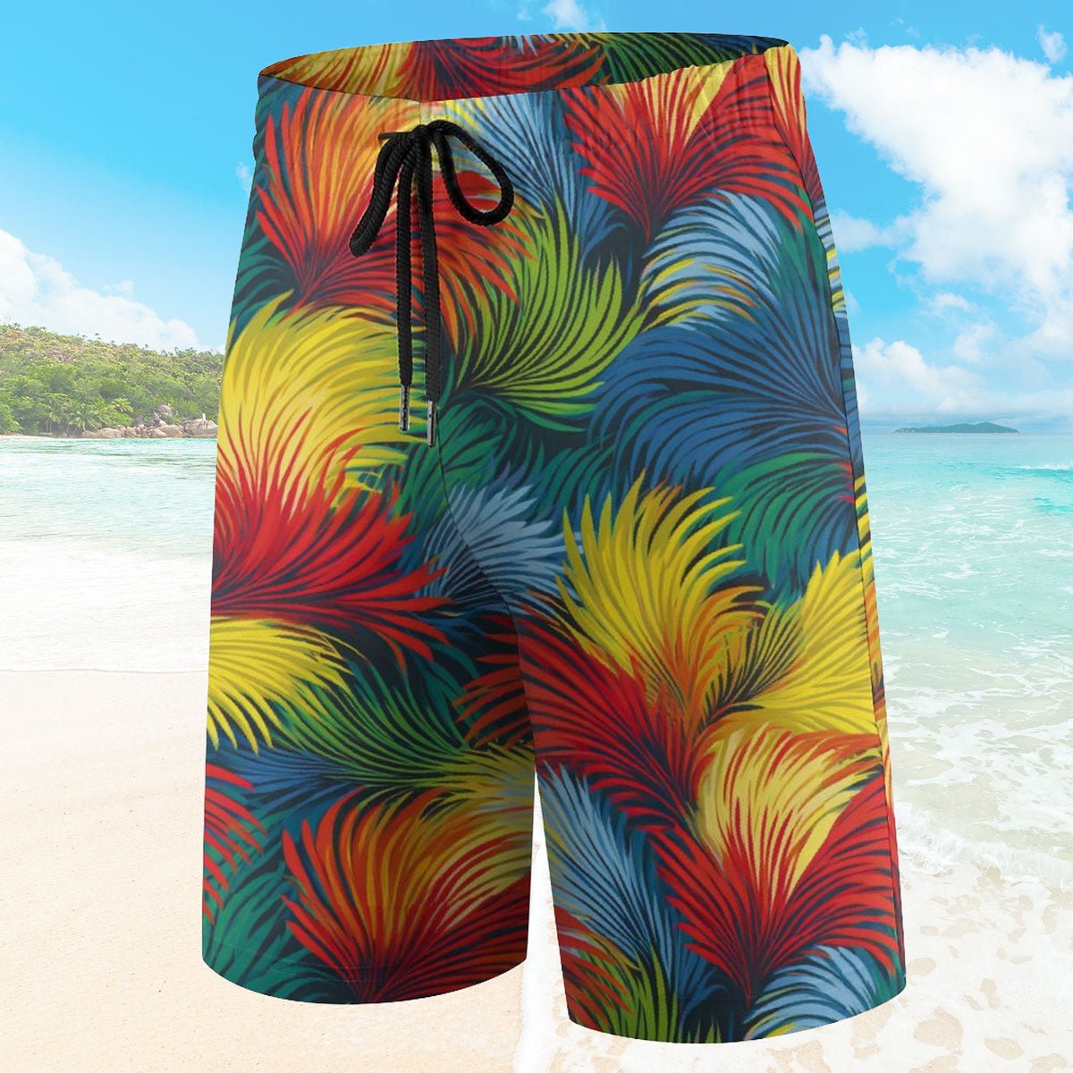Kids Seagrass Pattern Beach Shorts
