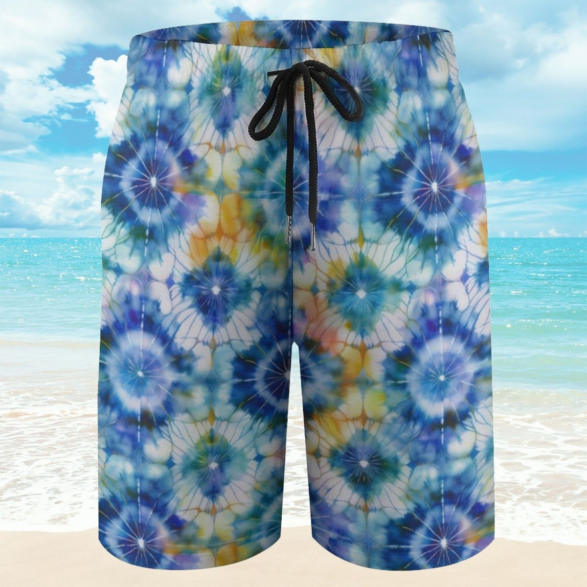 Kids Shibori Tie-Dye Print Beach Shorts