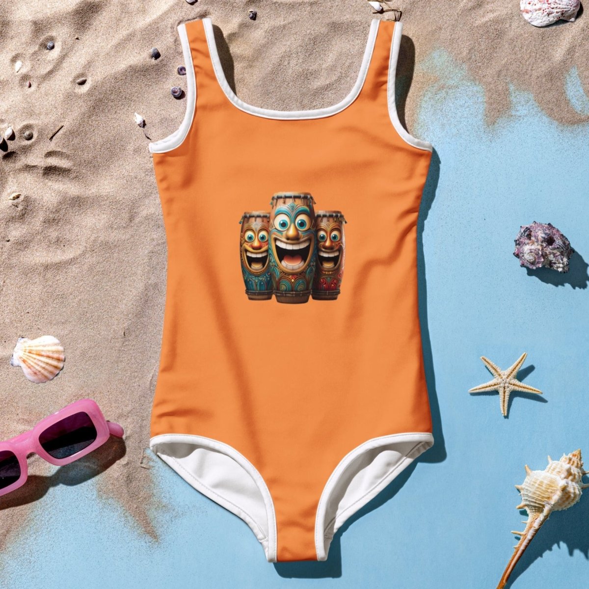 Girl's One Piece Suimsuit | Laughing Tiki Bongos
