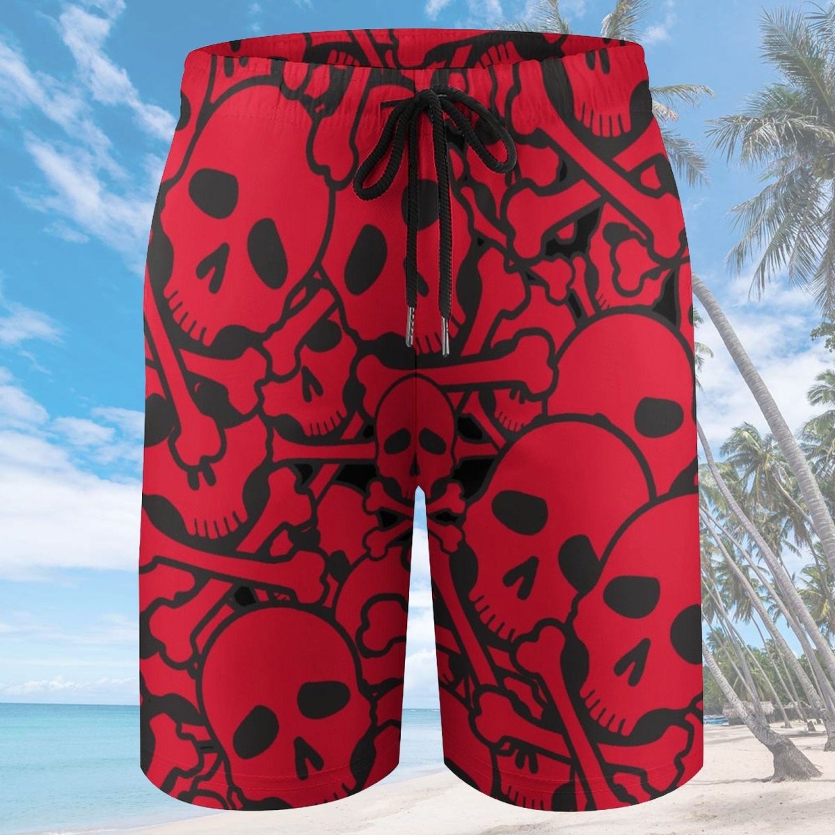 Pirate Kids Skull & Bones Beach Shorts