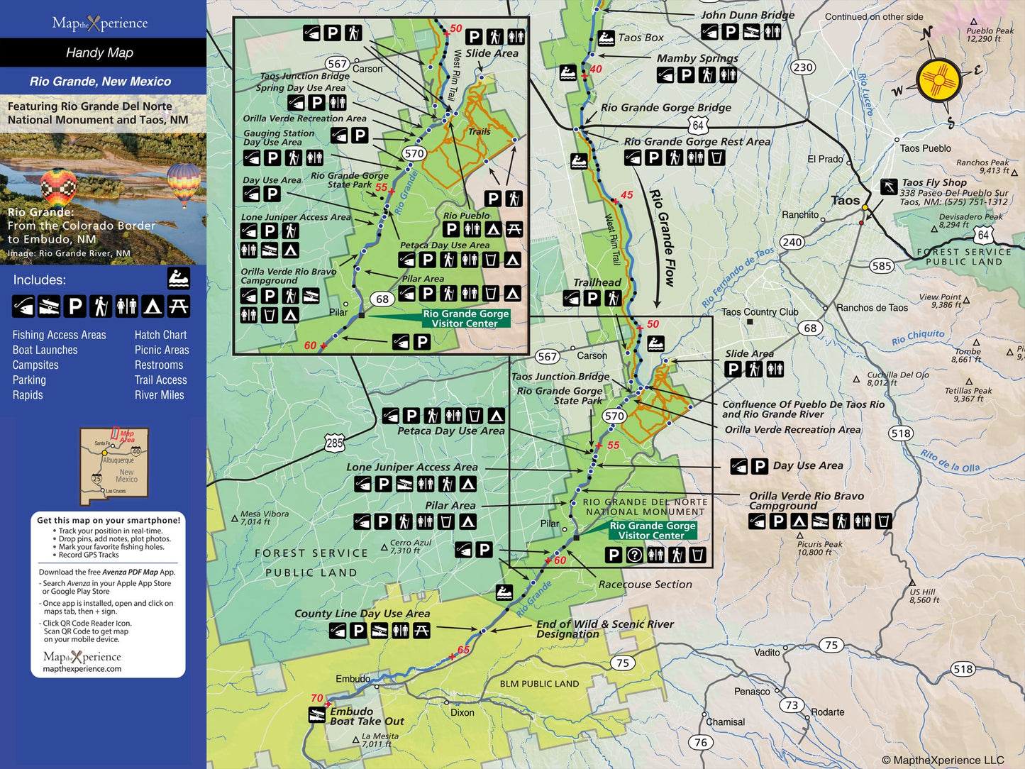 Rio Grande River New Mexico Fly Fishing Map | Public Access Guide