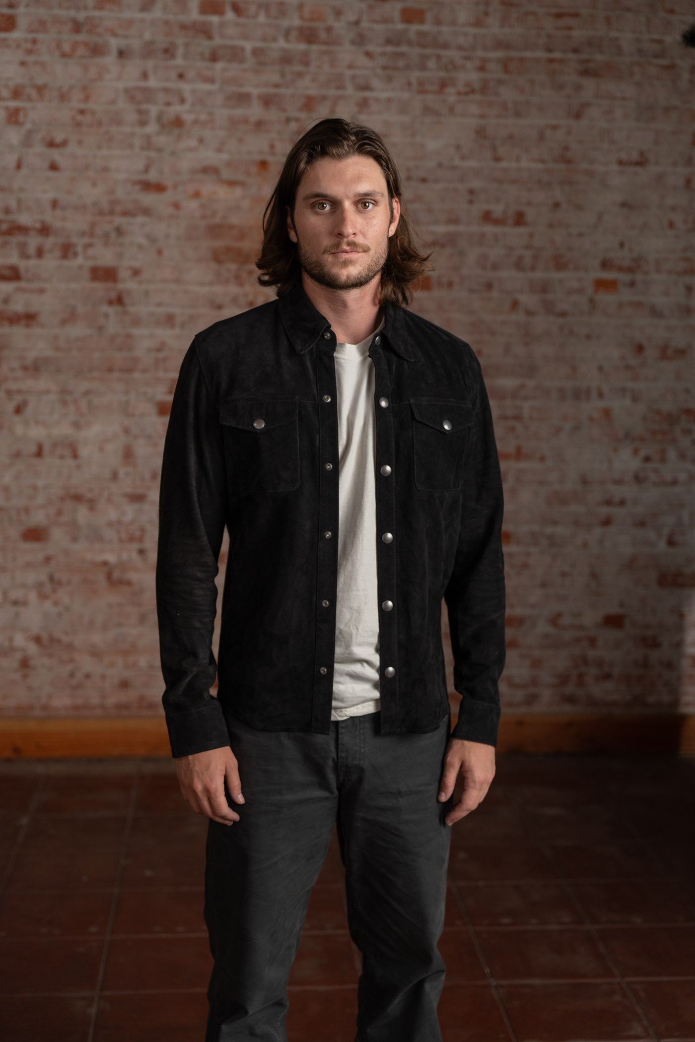 Goat Suede Roughneck Over Shirt