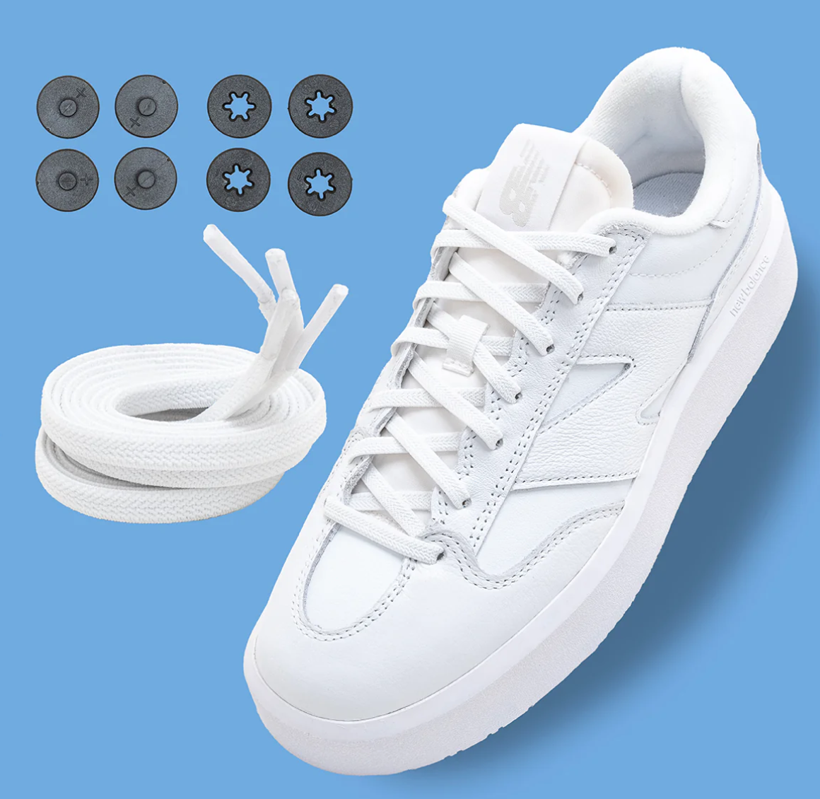 Lock Laces Original No-Tie Shoelaces - LOTS OF COLOR, Boot Laces, Flat Laces, & Pickleball Laces