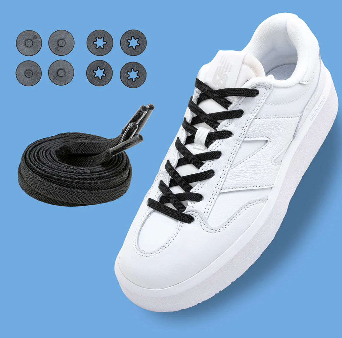 Lock Laces Original No-Tie Shoelaces - LOTS OF COLOR, Boot Laces, Flat Laces, & Pickleball Laces