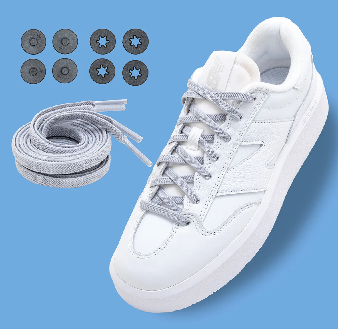 Lock Laces Original No-Tie Shoelaces - LOTS OF COLOR, Boot Laces, Flat Laces, & Pickleball Laces