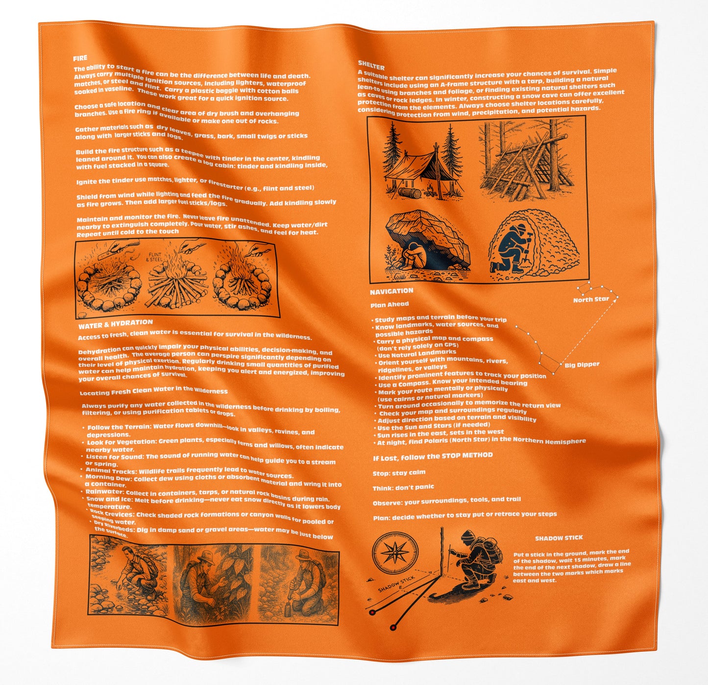 Survival Microfiber Cloth Bandana