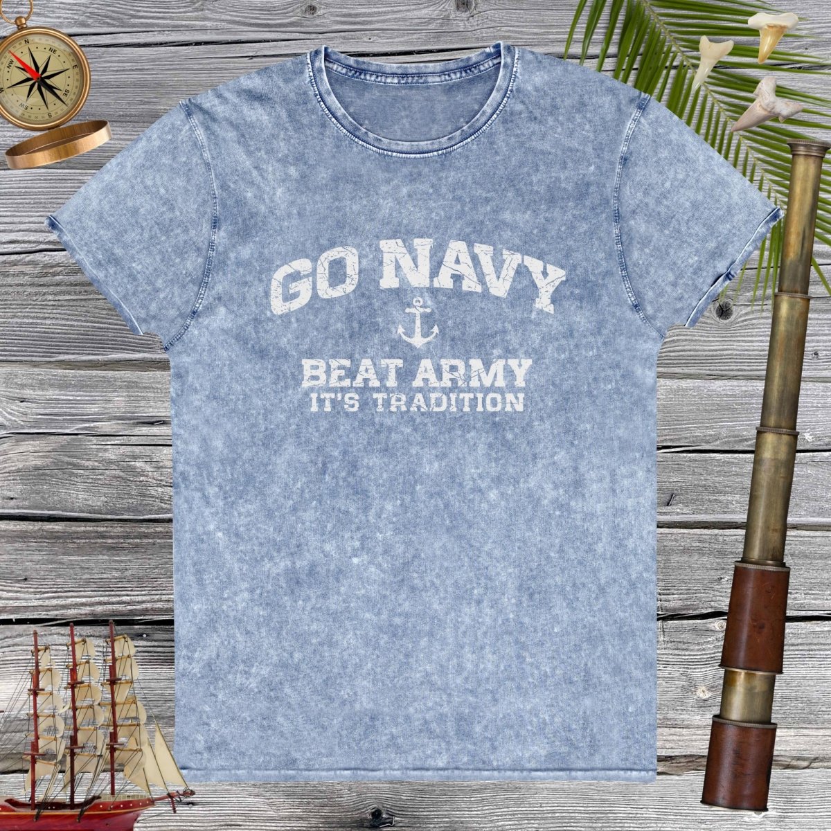 Go Navy Denim T-Shirt | Beat Army | It's Tradition